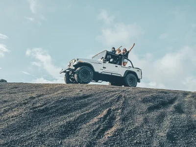 Black Lava & Black Sand Jeep Safari : Mount Batur Day Trip